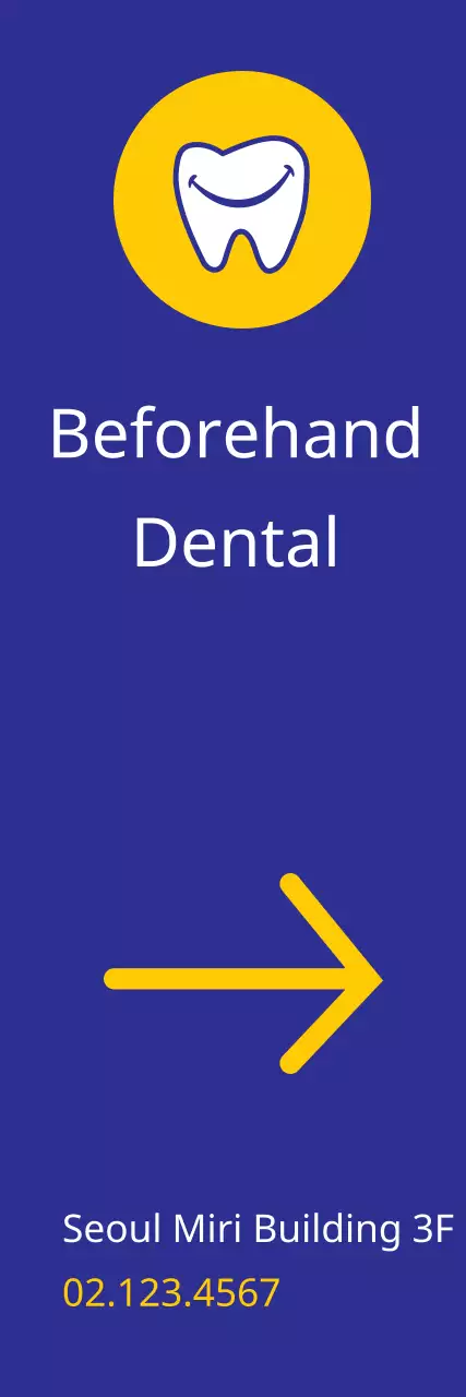 Faixa de informações odontológicas limpas e azuis