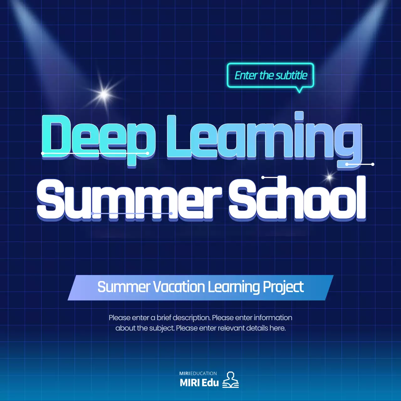 Blue Modern Learning Promotion Instagram Post