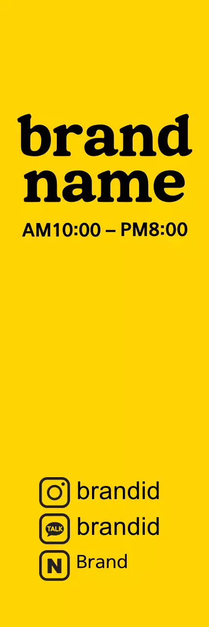 Banner de promoção empresarial minimalista amarelo