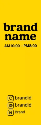 Banner de promoção empresarial minimalista amarelo