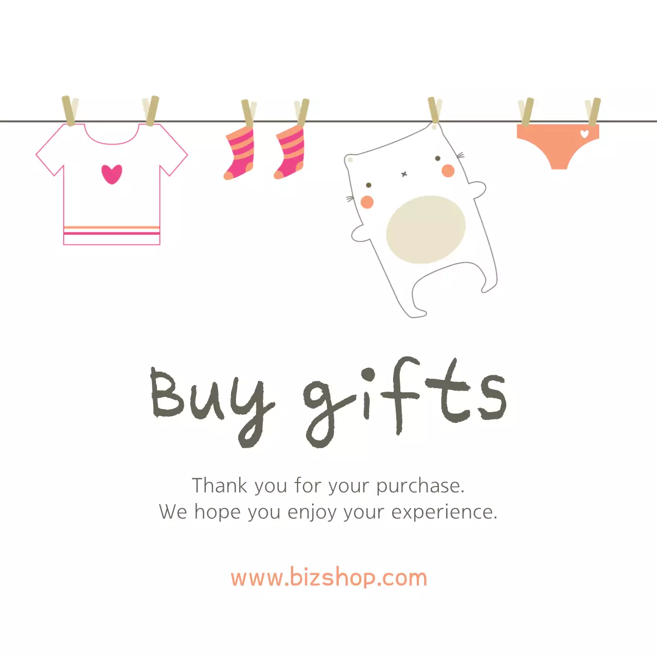 Biểu ngữ quảng cáo quà tặng đơn giản màu trắng