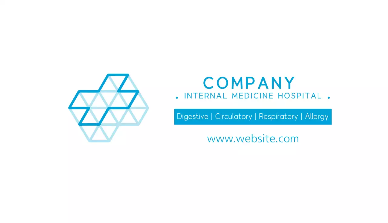 Blue Professional Hospital Business Card
