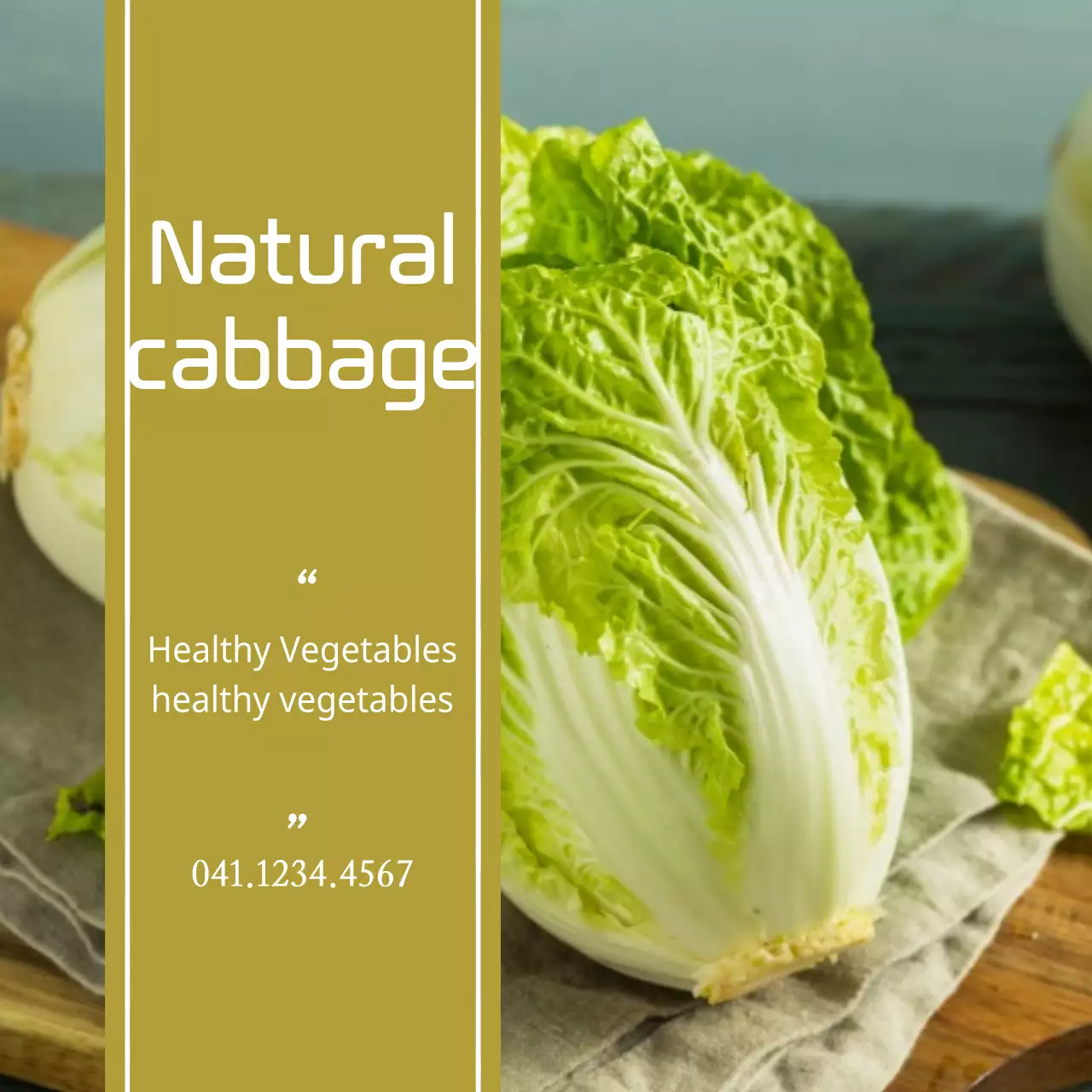 Biểu ngữ quảng cáo rau xanh đơn giản