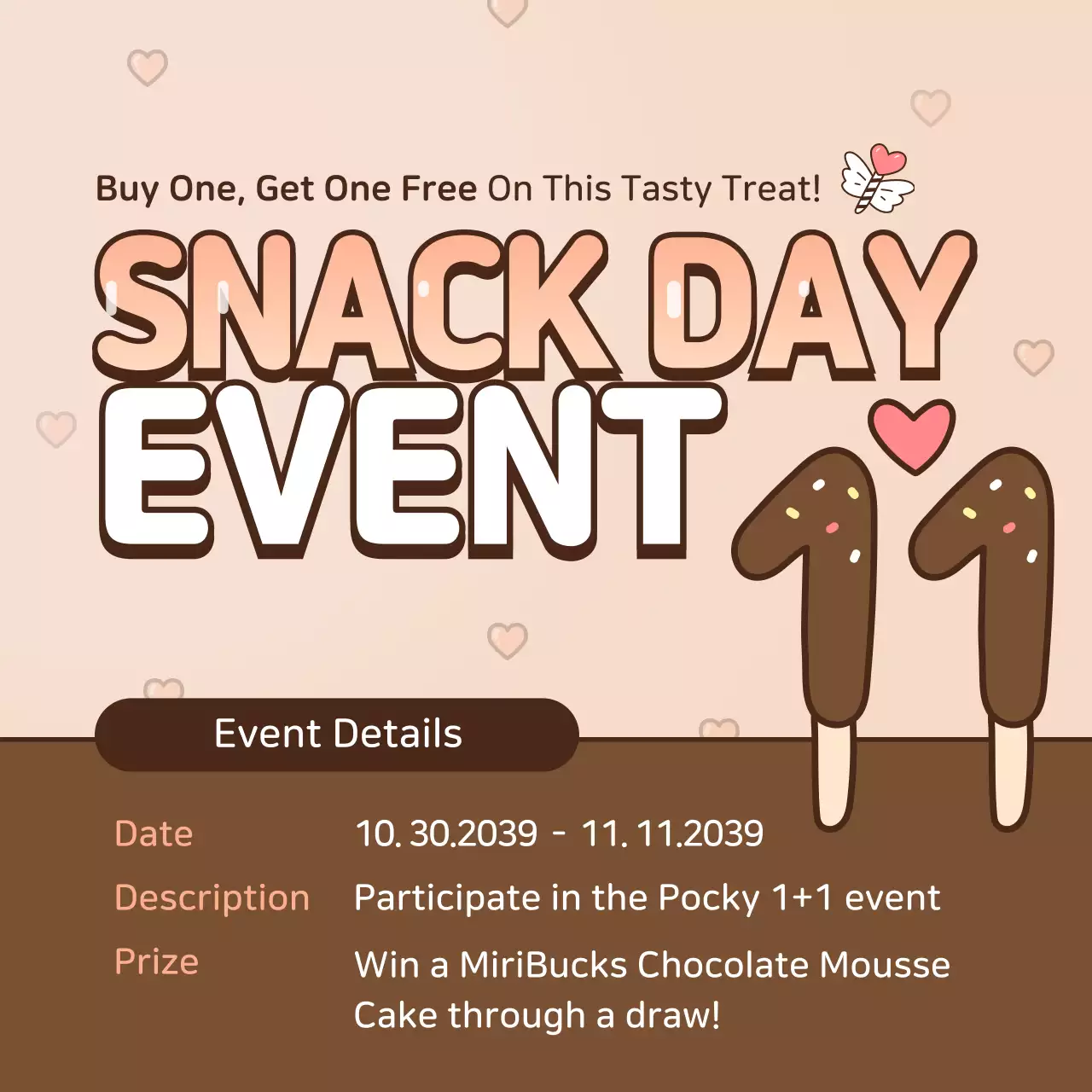 Beige Playful Snack Promotion Instagram Post