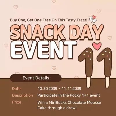 Beige Playful Snack Promotion Instagram Post