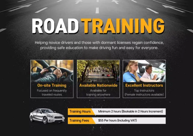 Black Modern Road Training Promotion Poster