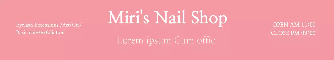 Banner de anúncio de salão de beleza Pink Minimal Nail