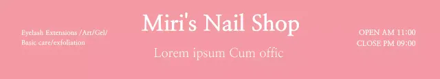 Banner de anúncio de salão de beleza Pink Minimal Nail