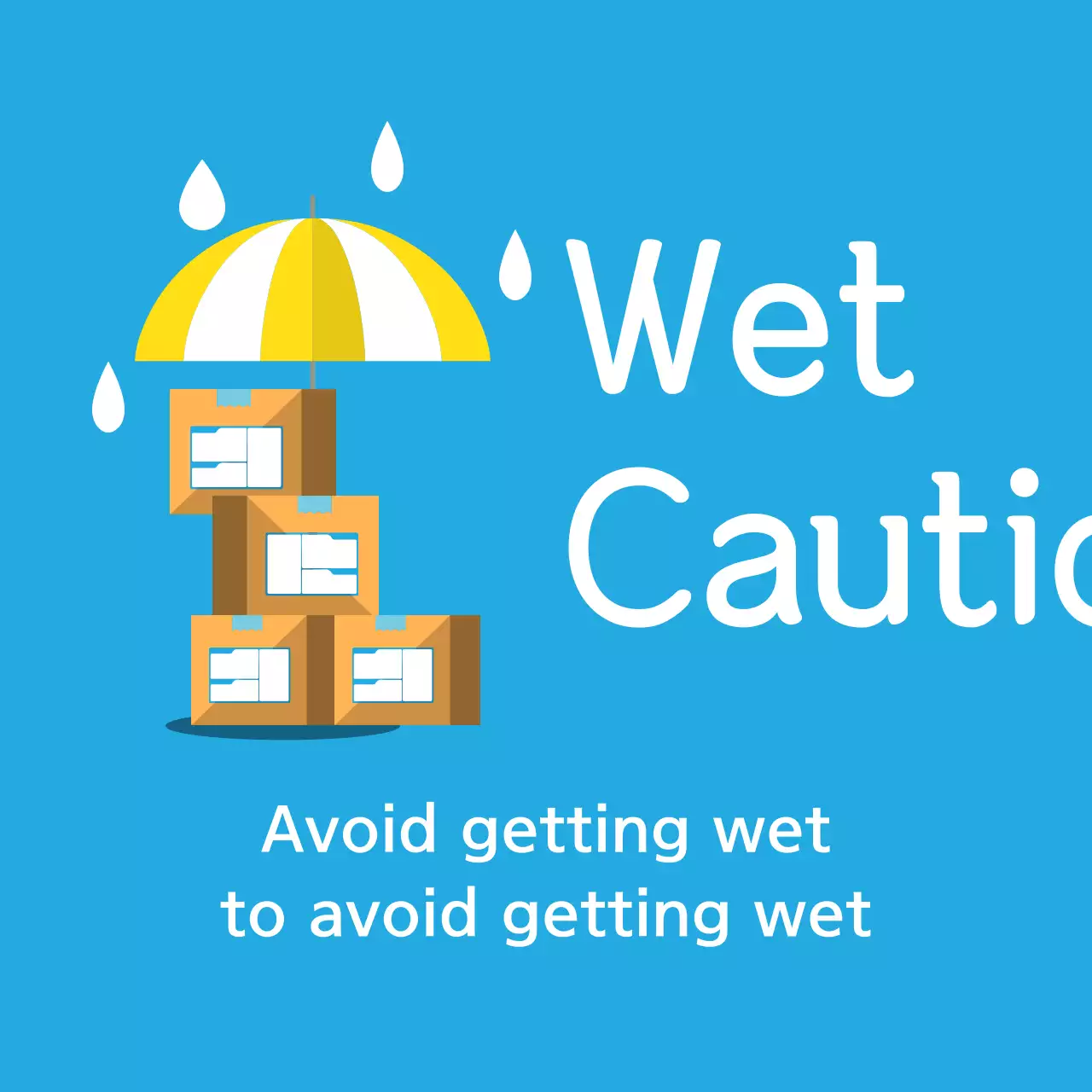 Blue Minimal Packaging Notice Banner