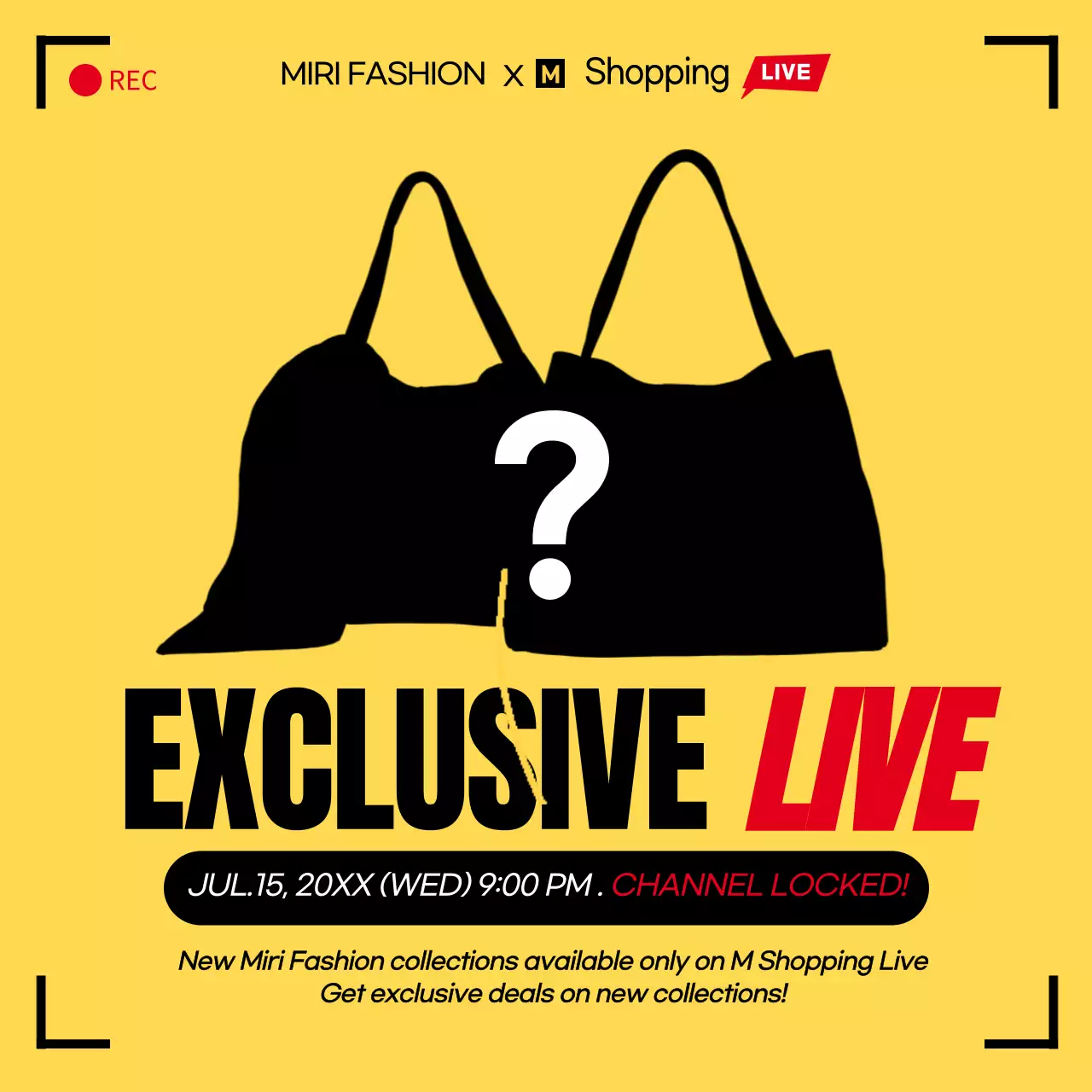 Yellow Trendy Fashion Promotion Social Media Post