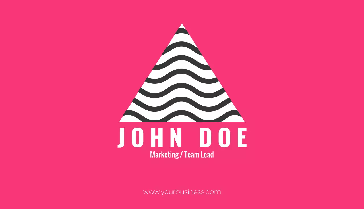 Pink Modern Business Card