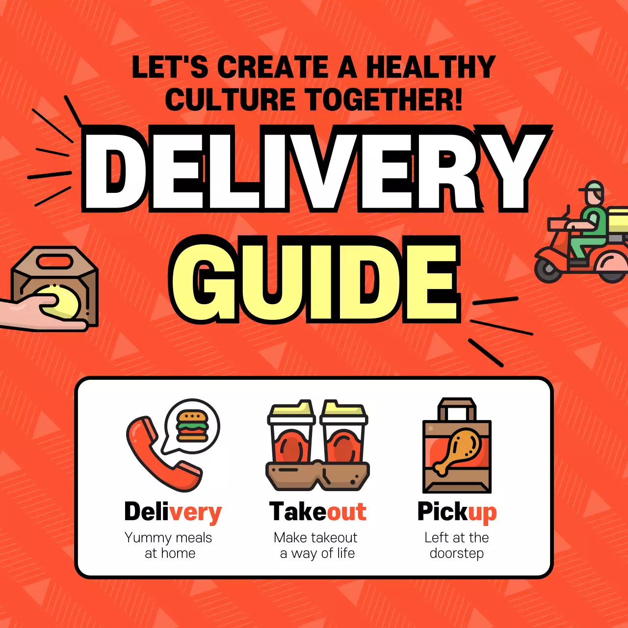 Red Bold Delivery Guide Instagram Post