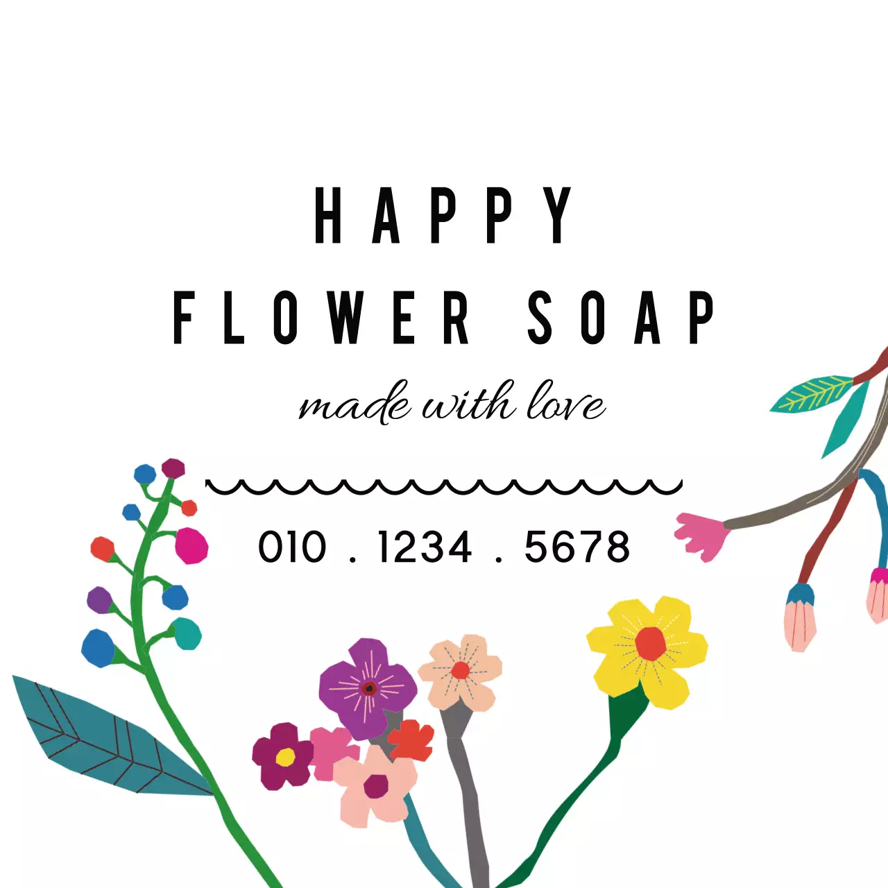 Colorful Floral Soap Promotion Banner