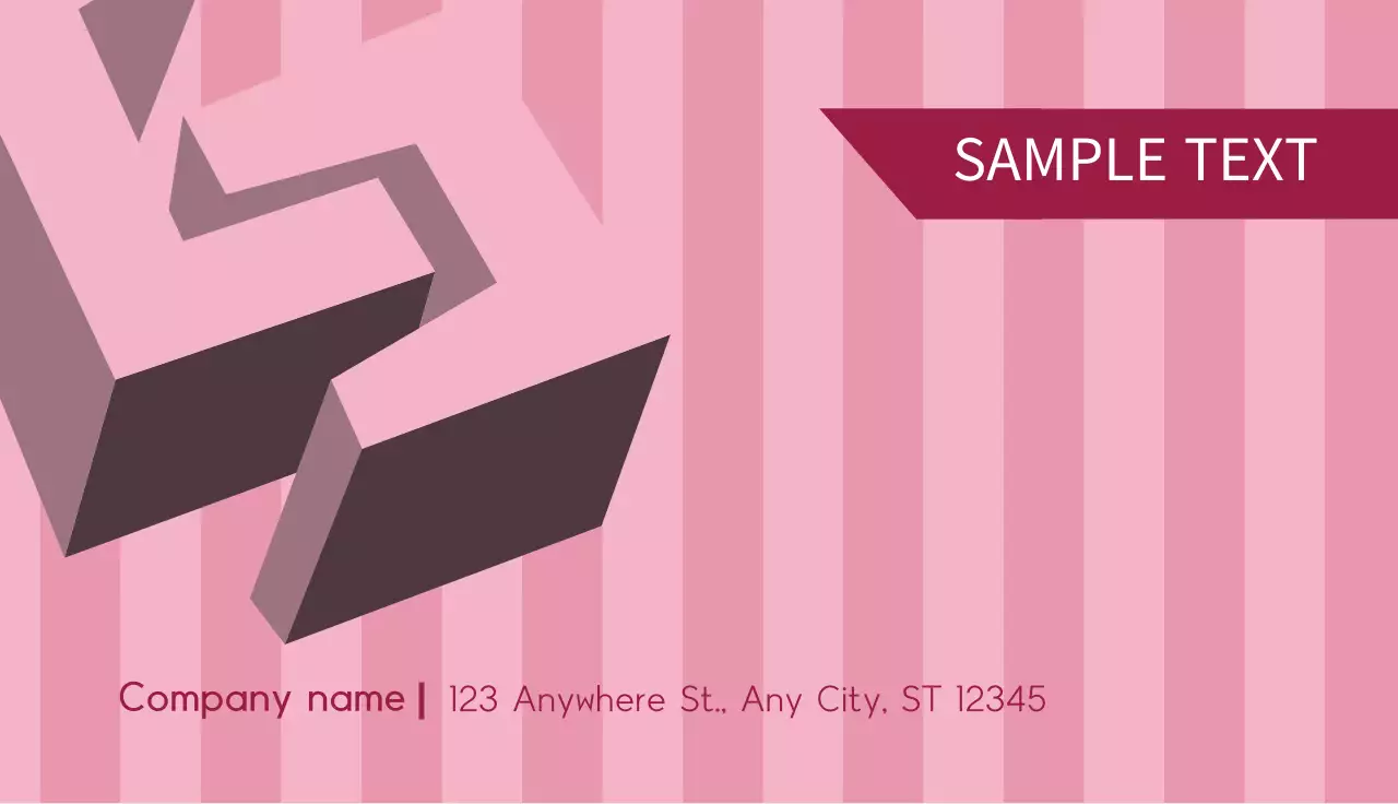 Pink-toned business cards