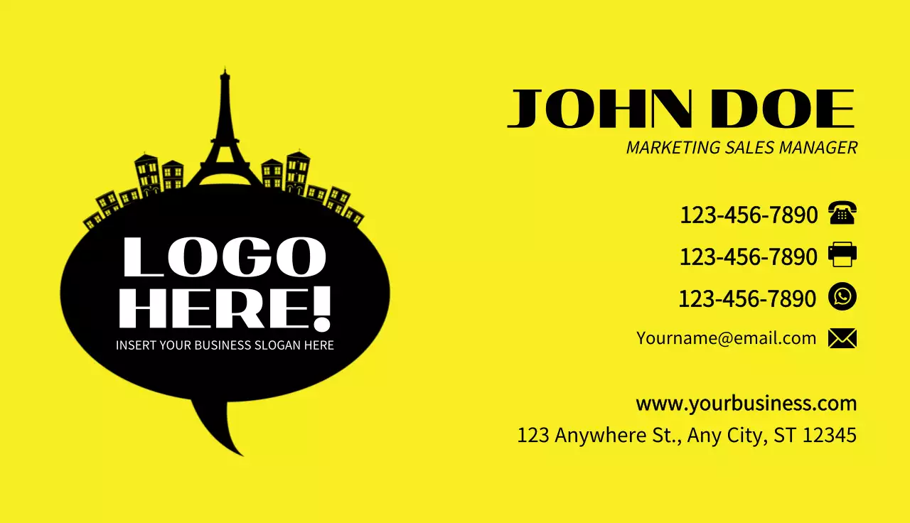 Illustrated business cards