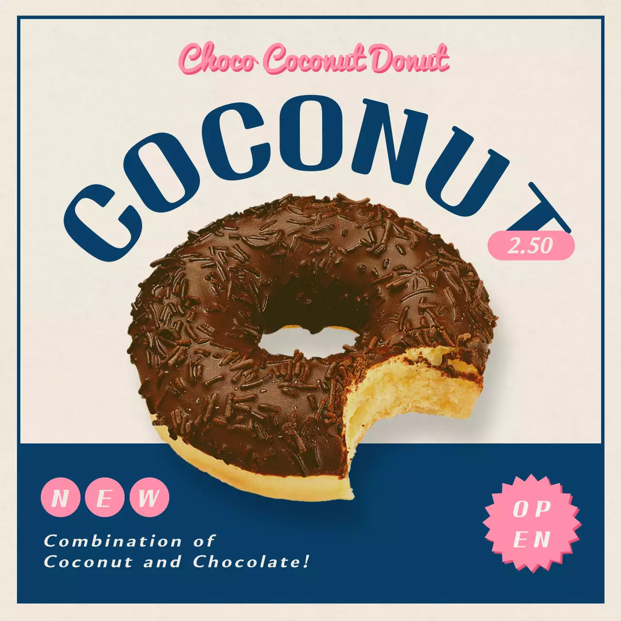 Navy blue neutro branded donut layout bundle pack