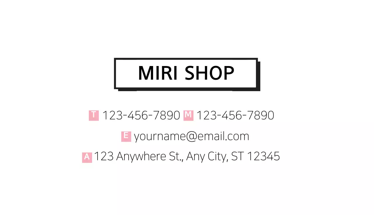 Pink Trendy Fashion Business Card