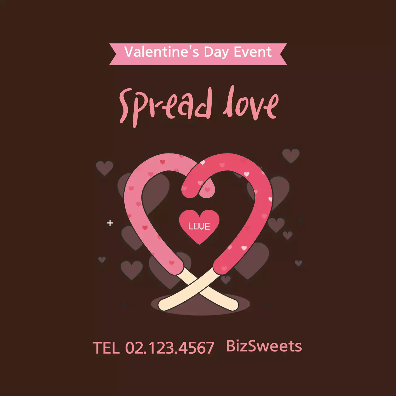 Brown Elegant Love Promotion Banner