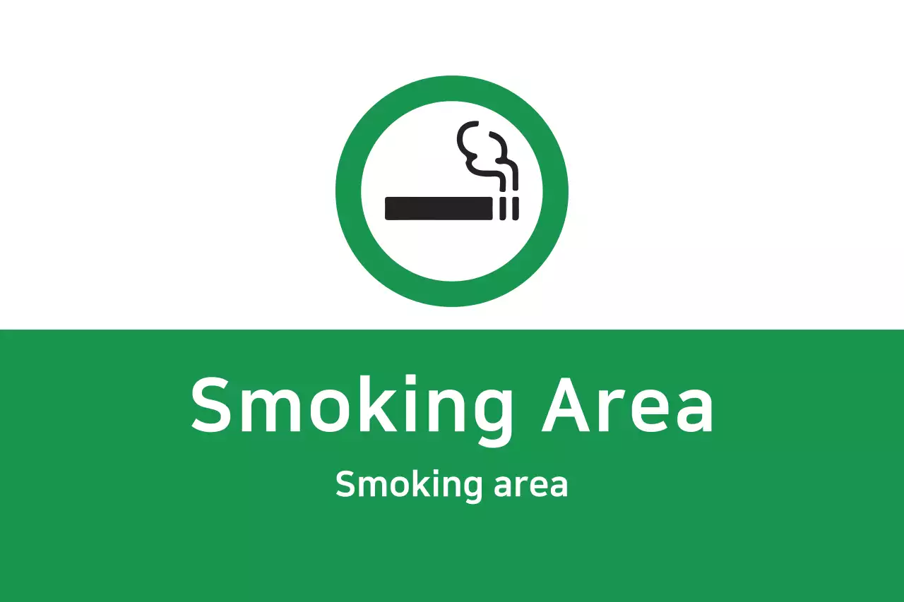 Green Simple Smoking Notice Banner