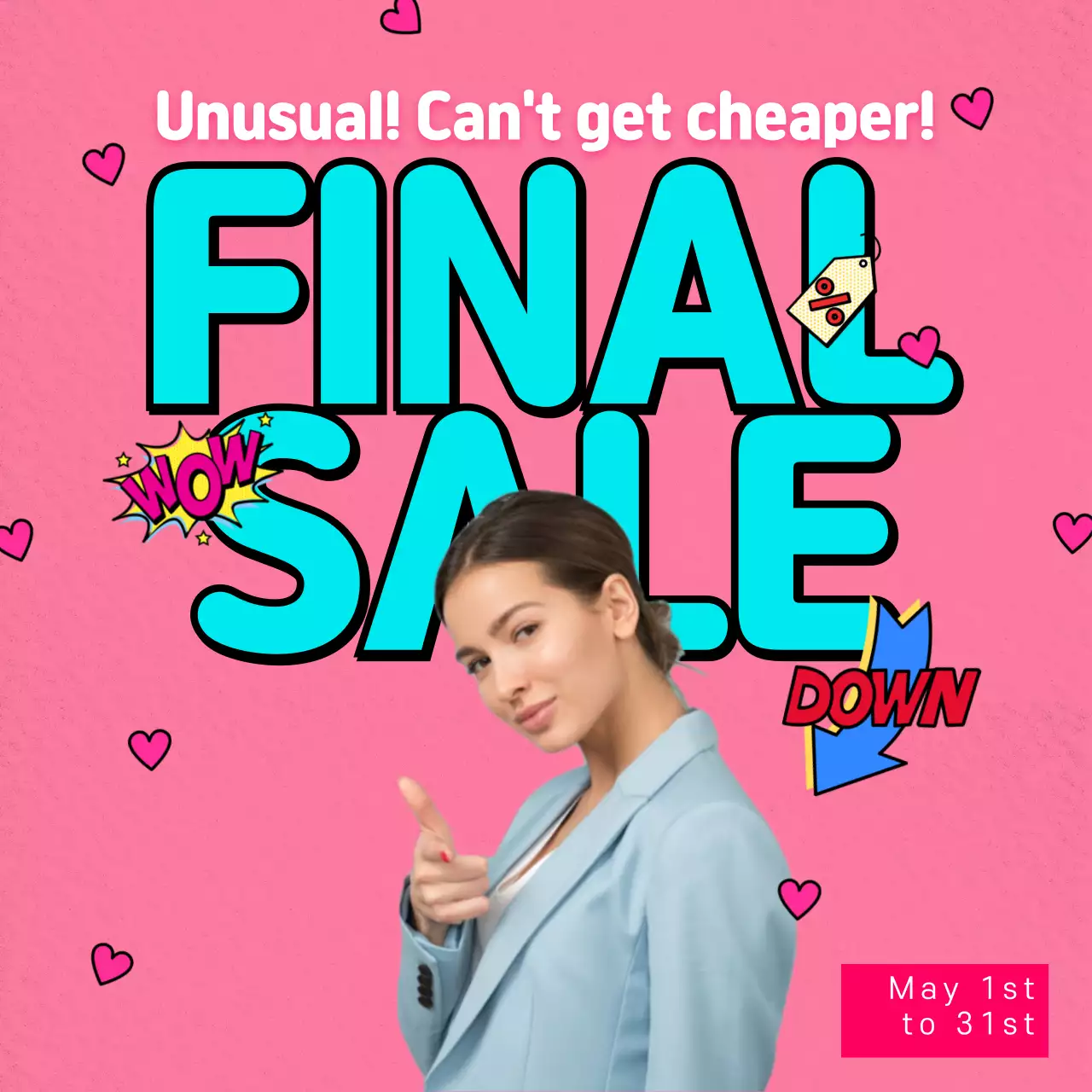 Pink Trendy Sale Promotion Instagram Post