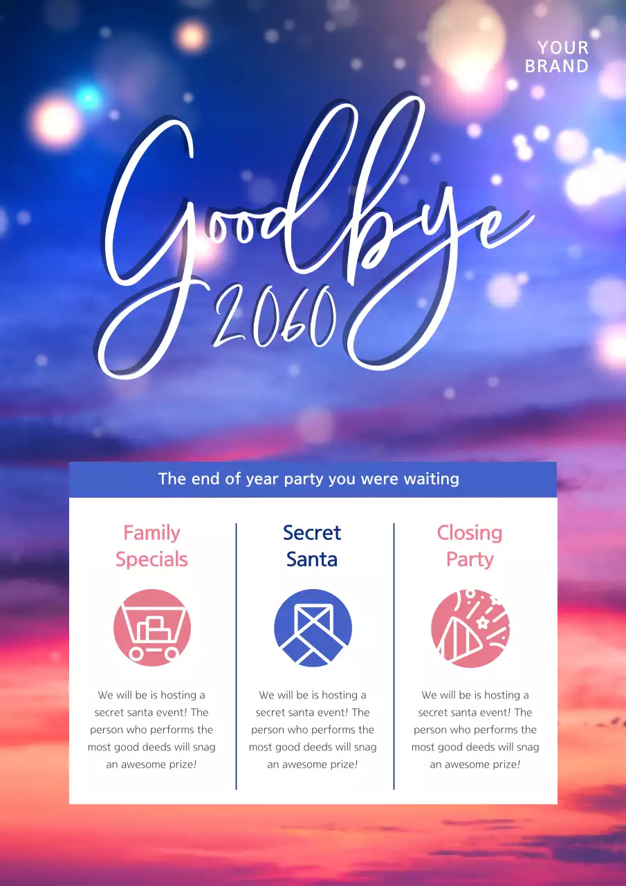 Colourful Modern Party Announcement Poster