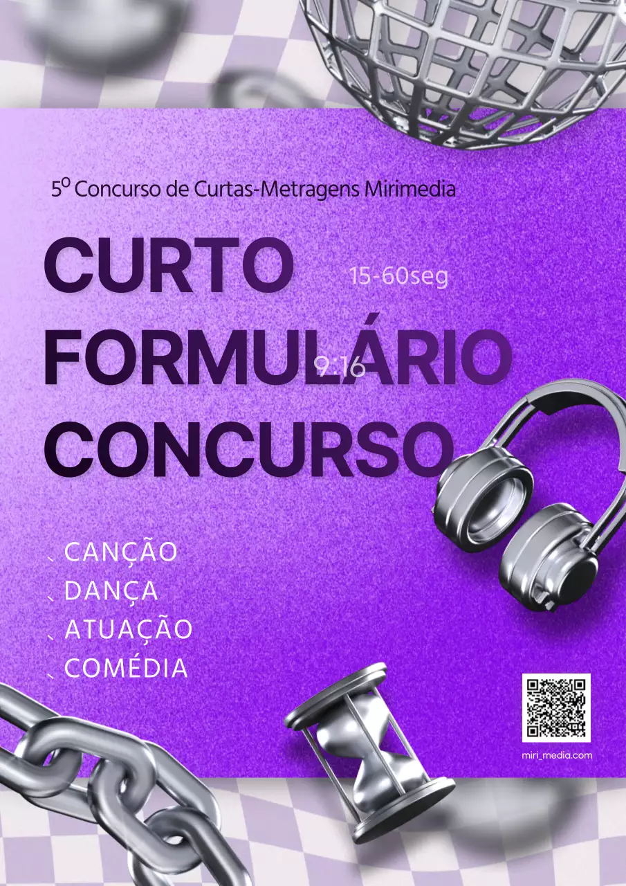 Concurso para destacar ilustrações 3D em púrpura