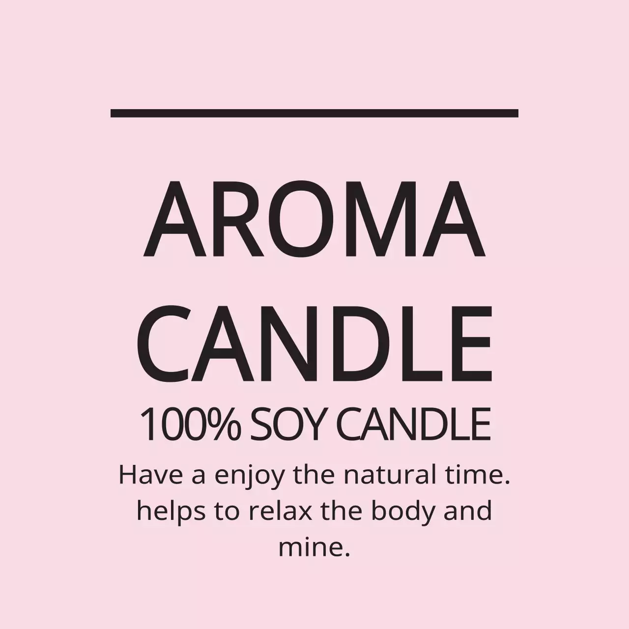 Spanduk Promosi Lilin Minimal Warna Pink