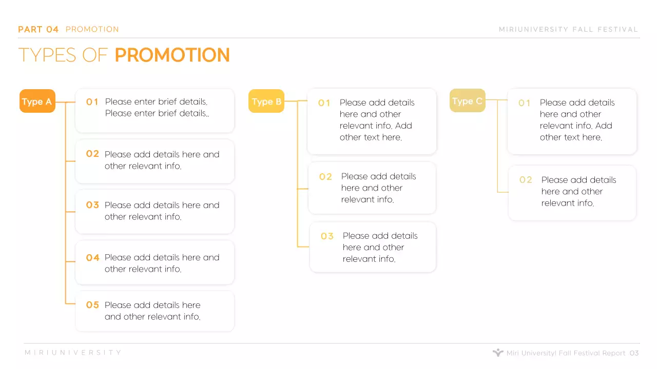 Orange Minimal Festival Proposal Presentation