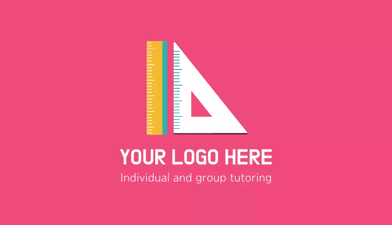Pink Modern Tutoring Business Card