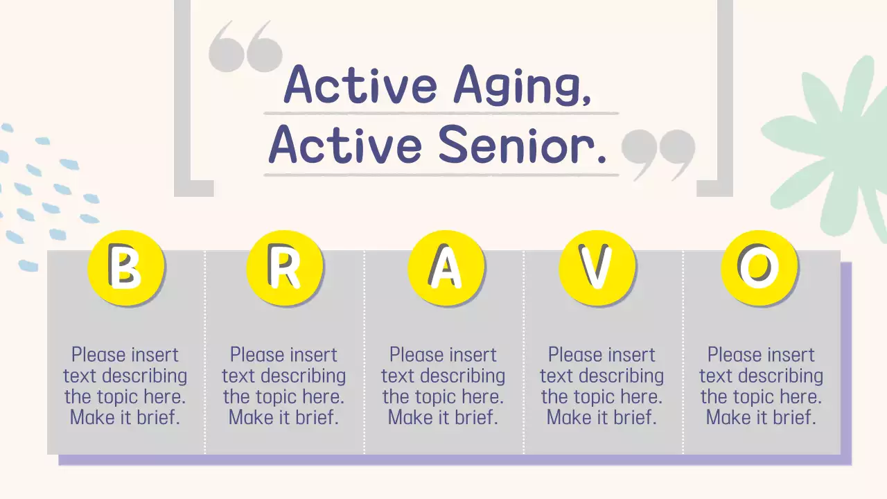 Yellow Simple Senior Guide Presentation