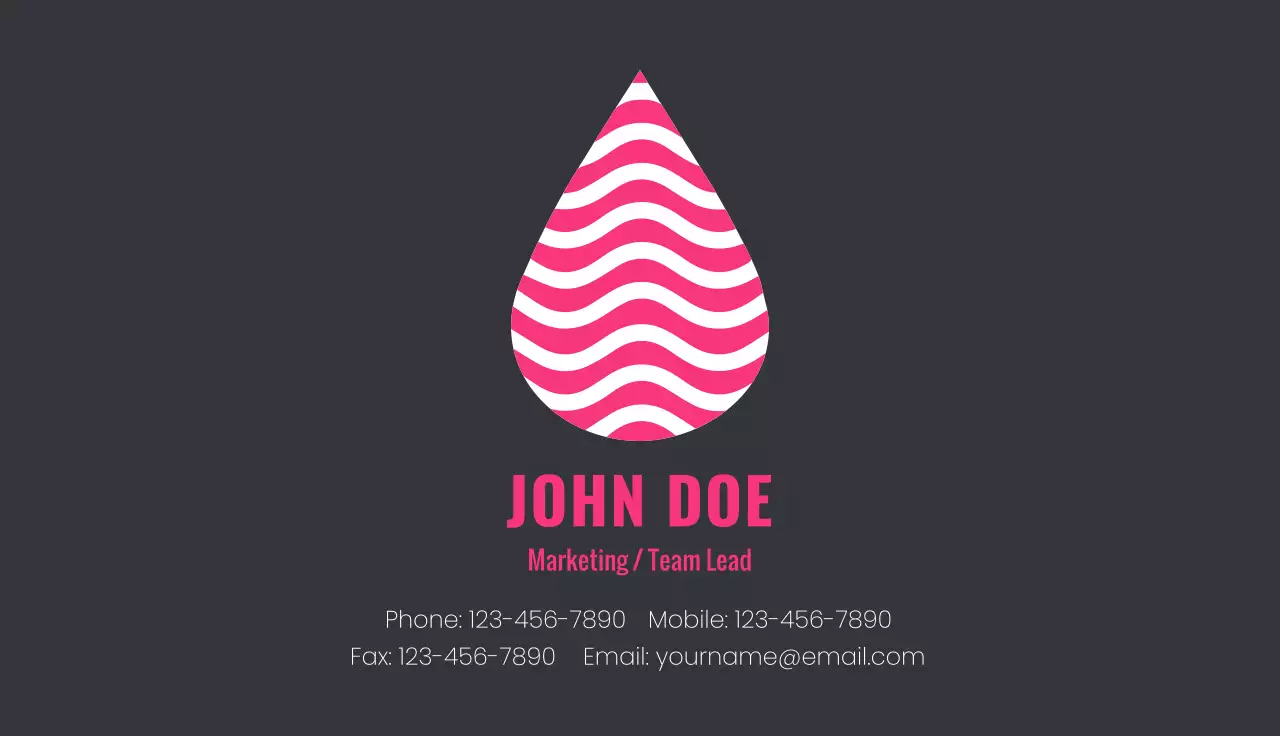 Pink Modern Business Card