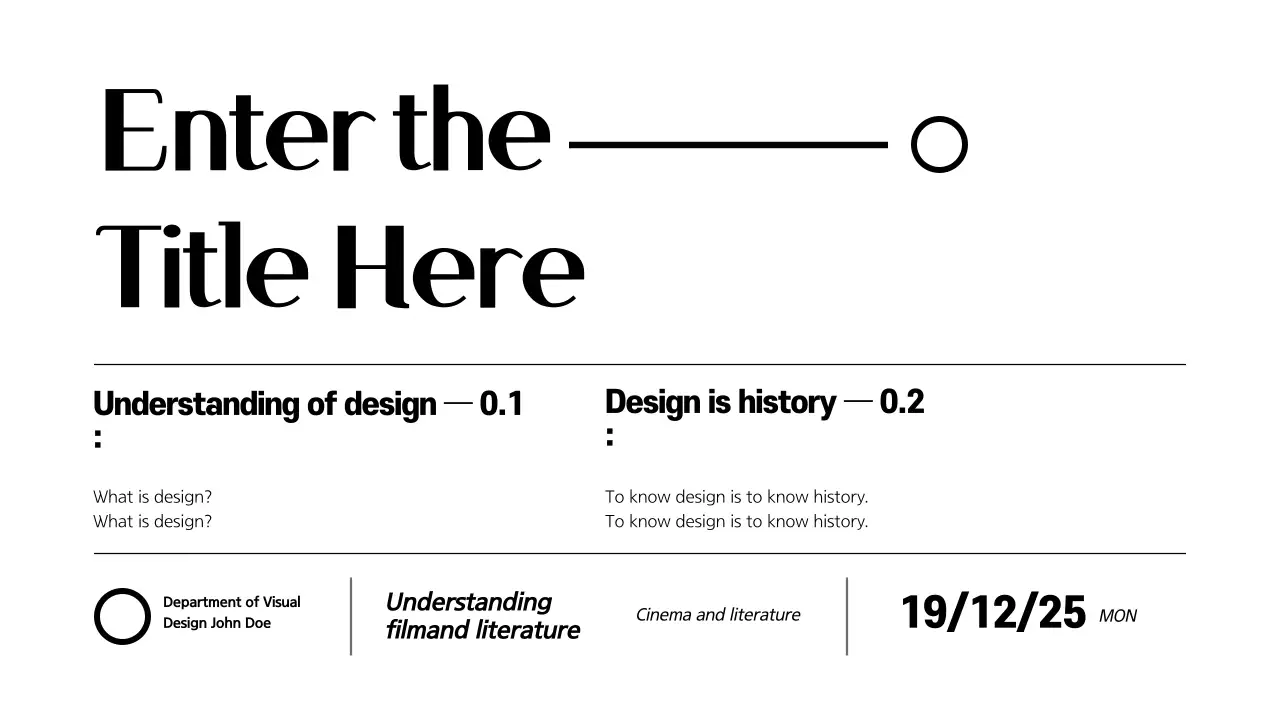 Black Minimalist Design Guide Presentation