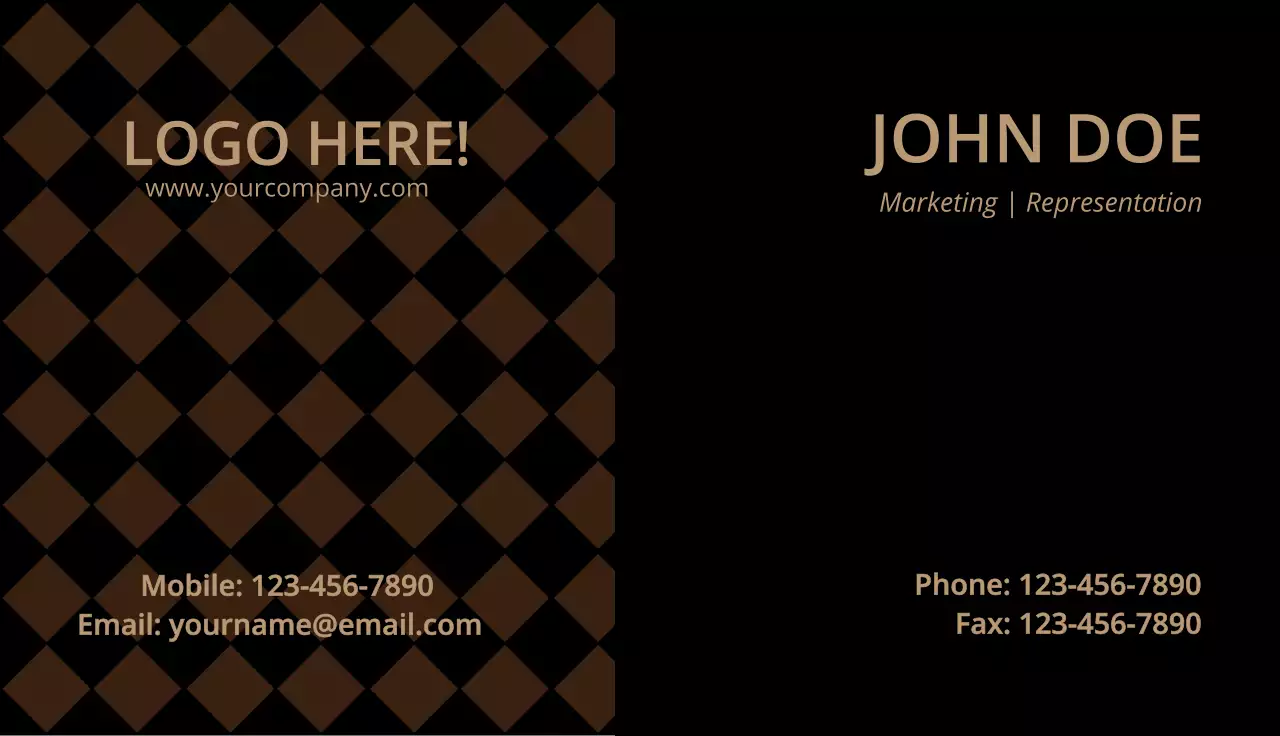 Brown Classic Coffee Business Card