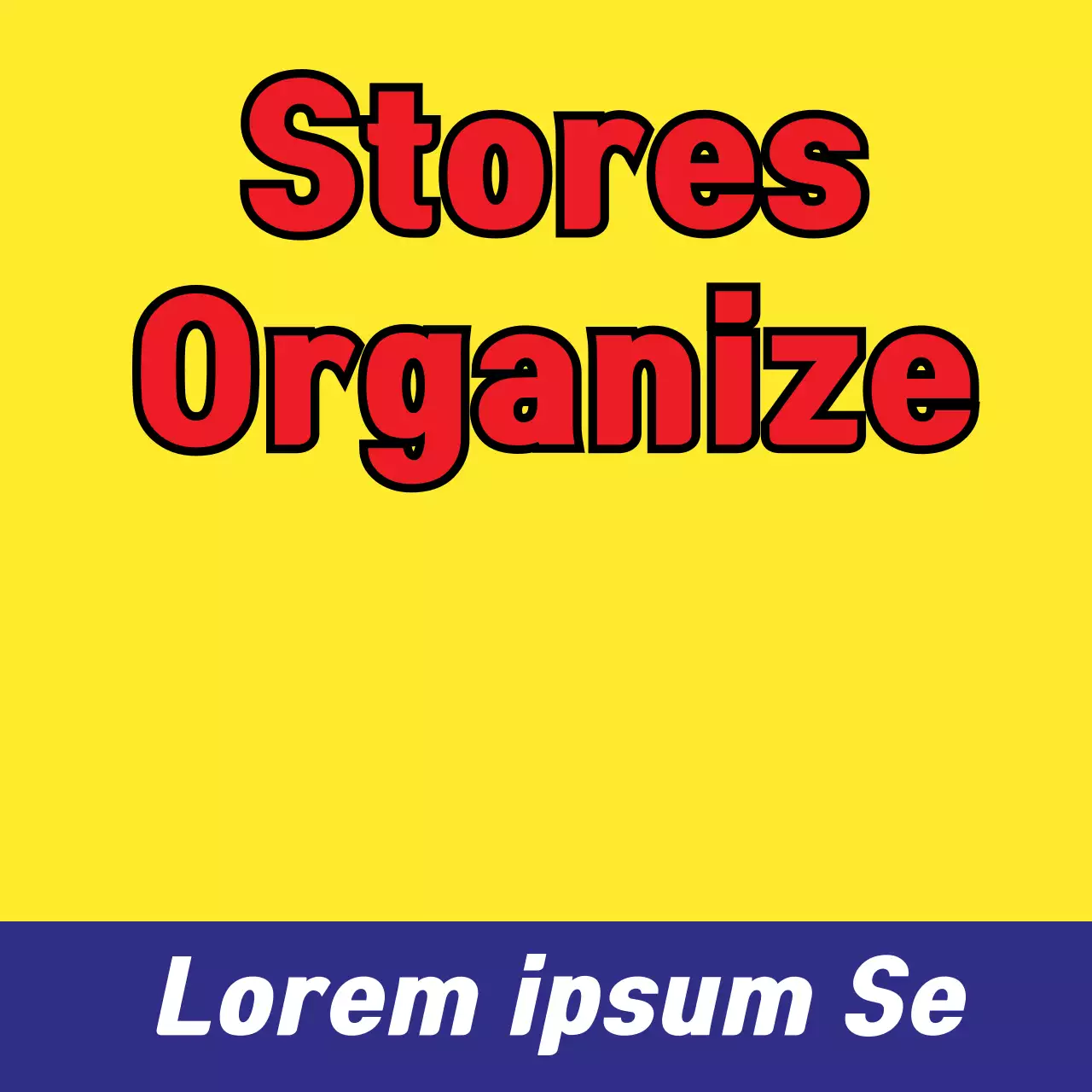 Yellow Bold Store Announcement Banner