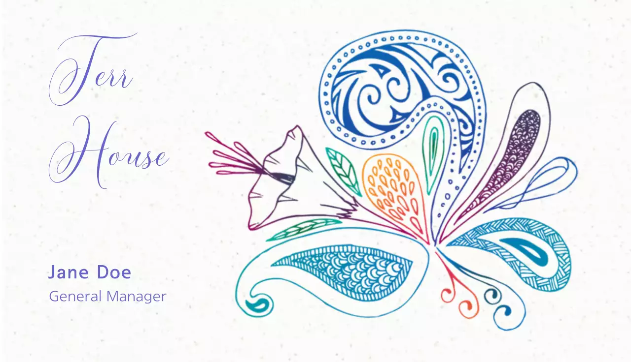 Purple Elegant Business Card