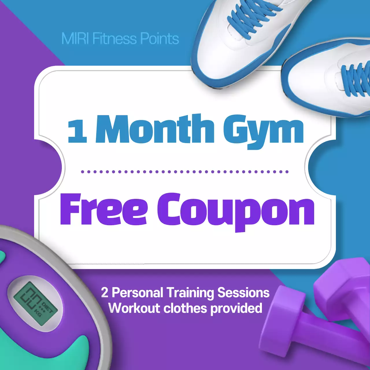 Orange Trendy Fitness Promotion Instagram Post