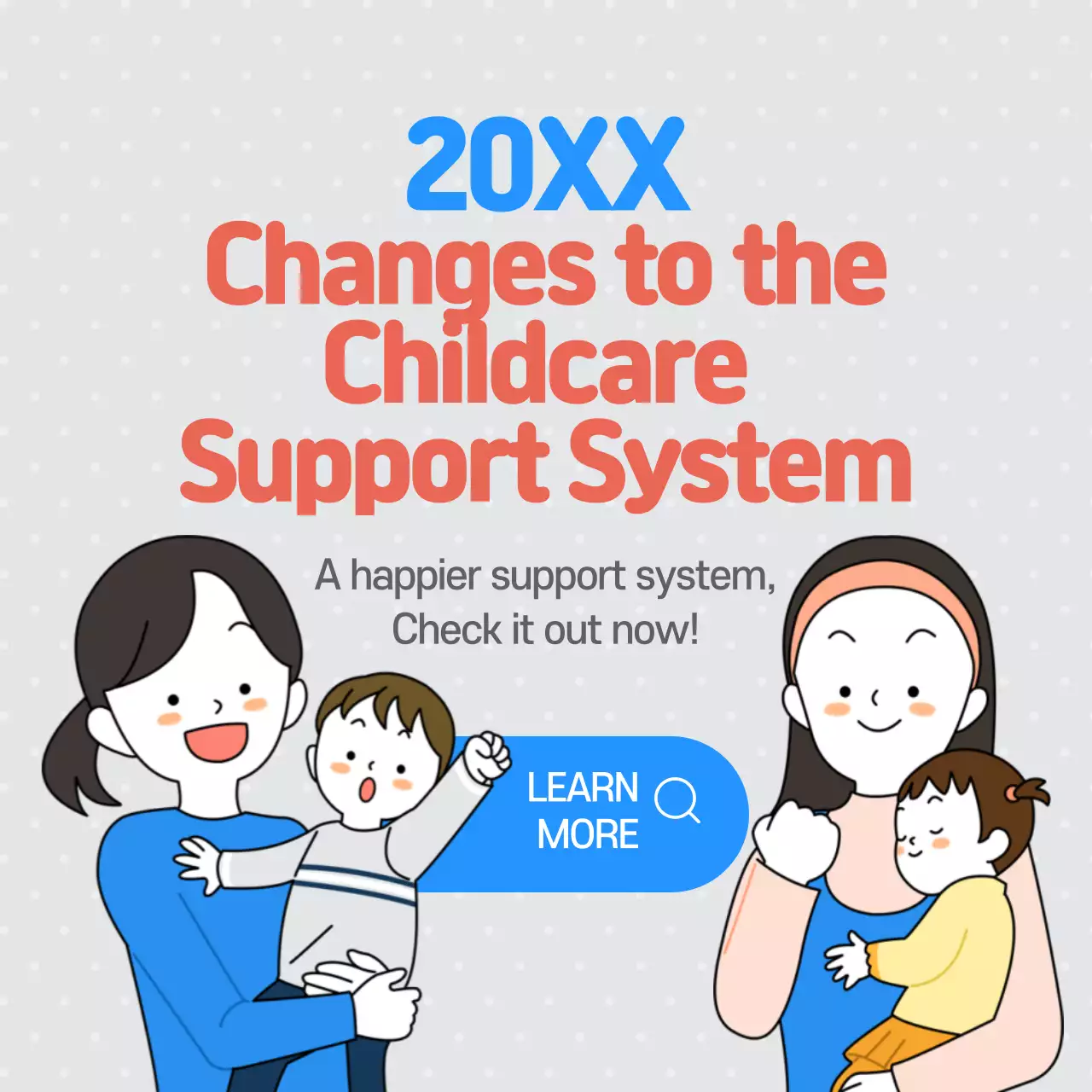 Coral Simple Parental Leave Promotion Instagram Post