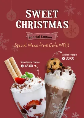 Red Traditional Christmas Promotion Poster