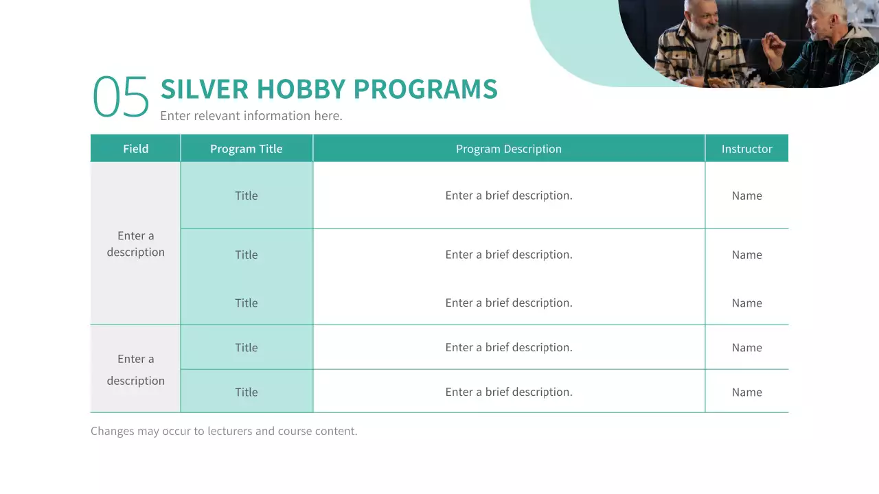 Green Modern Senior Course Proposal Presentation