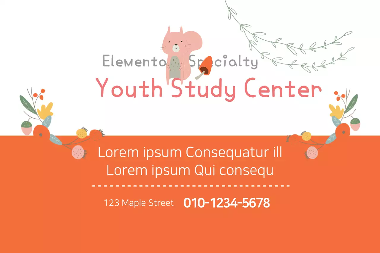 Orange Playful Study Promotion Banner