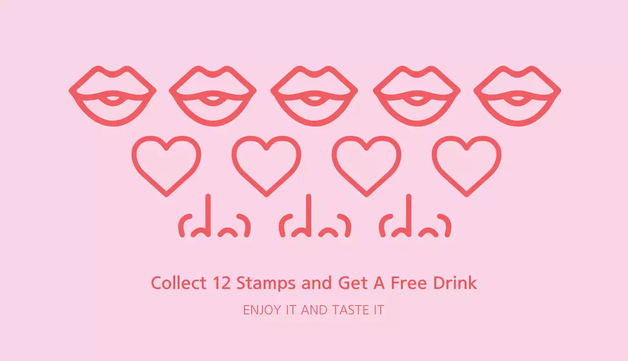 Coral Modern Cafe Promotion Business Card