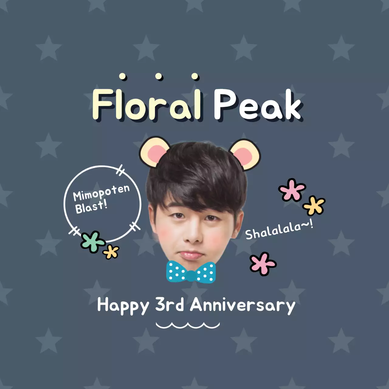 Spanduk Pengumuman Ulang Tahun Biru yang Menyenangkan