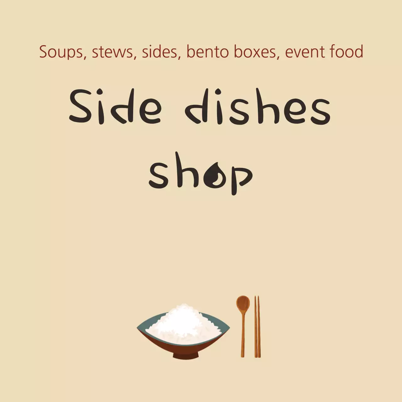 Biểu ngữ quảng cáo thực phẩm đơn giản màu be