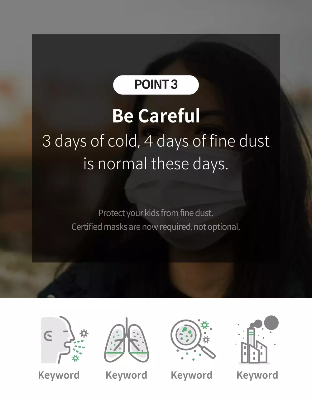 Poster Promosi Masker Wajah Modern Hijau