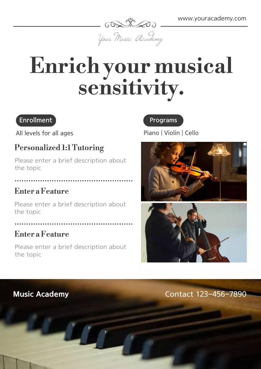 Black Classic Music Advertisement Poster