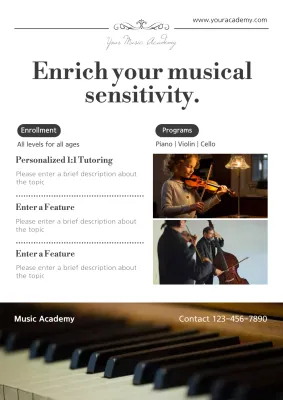 Black Classic Music Advertisement Poster