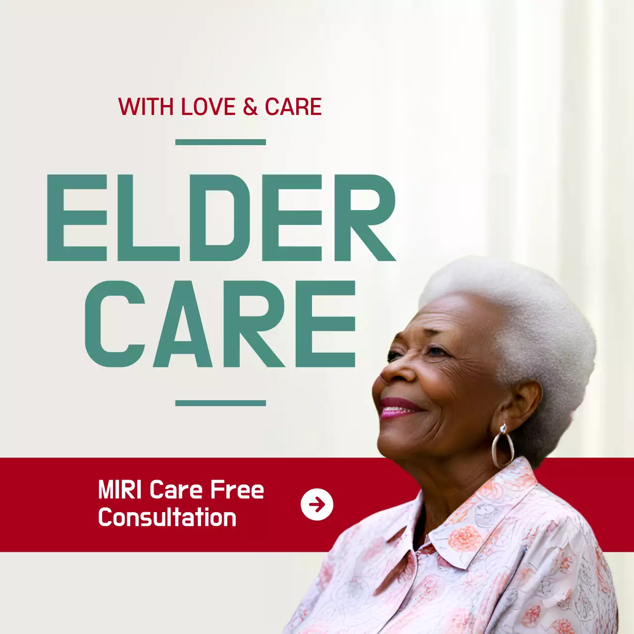 Green Professional Eldercare Promotion Instagram Post