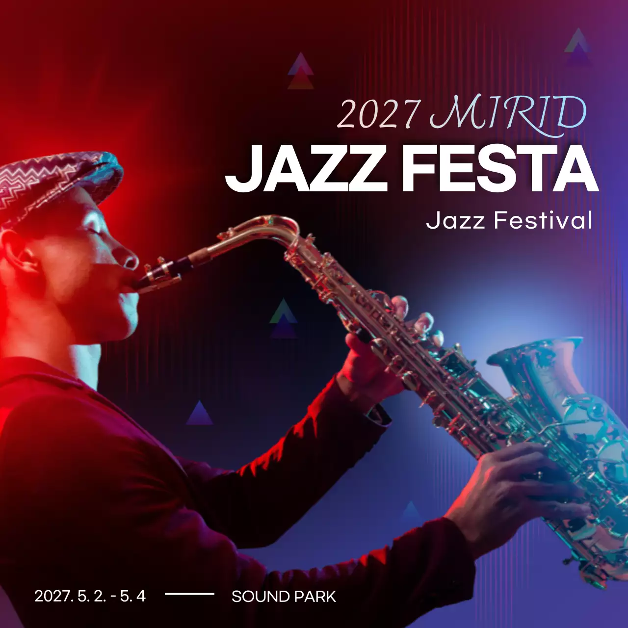 Red Modern Jazz Event Instagram Post