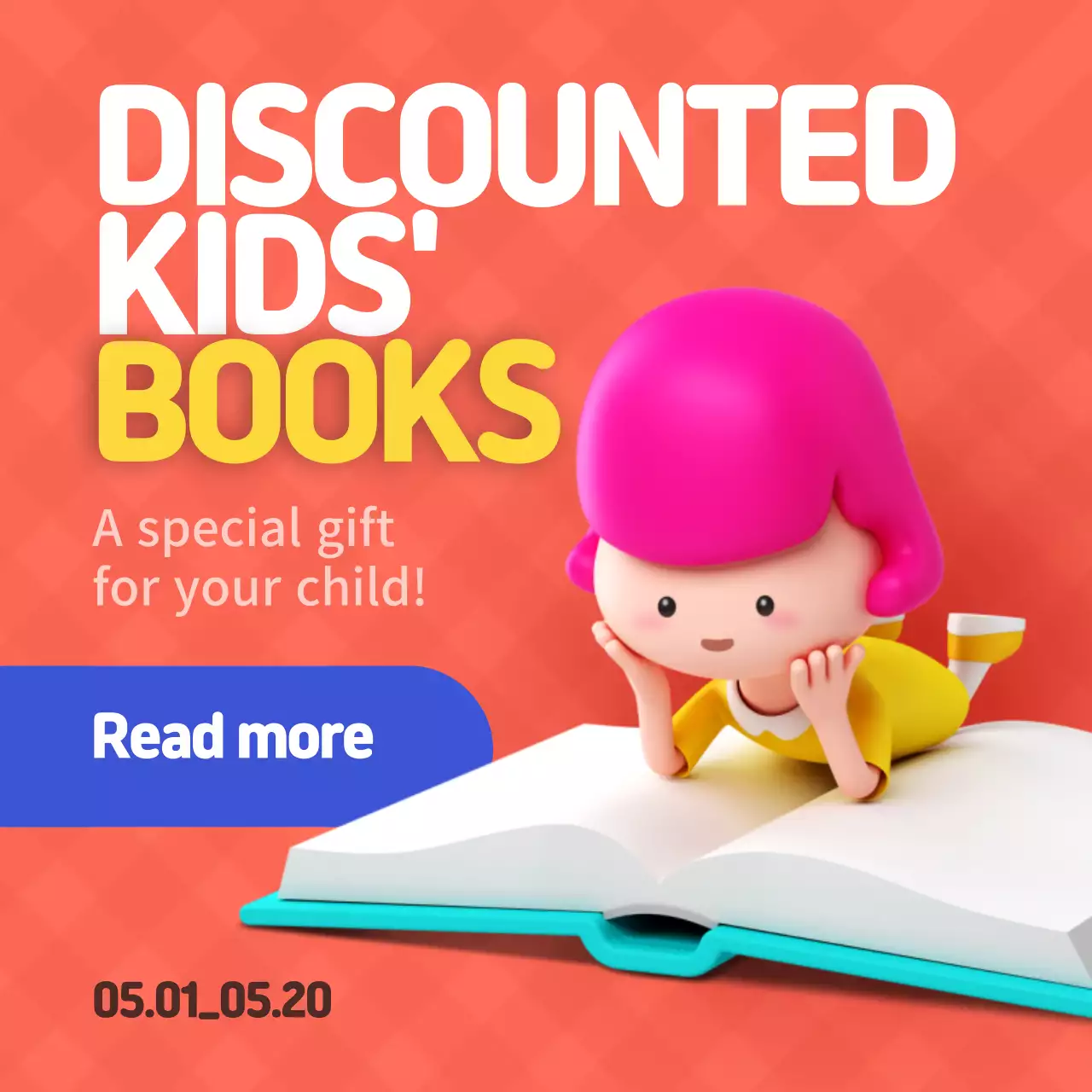 Blue Trendy Kids Event Instagram Post