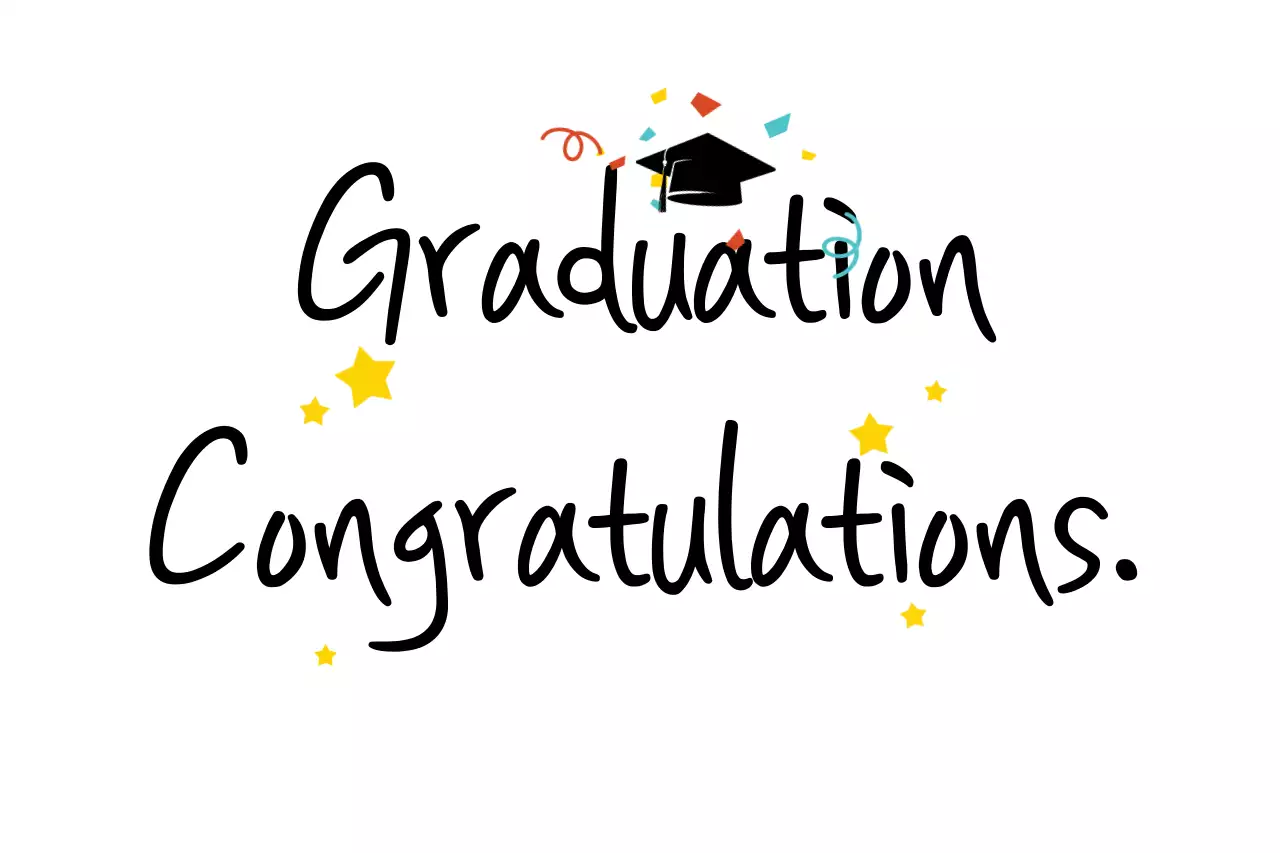 Black Simple Graduation Congratulation Banner